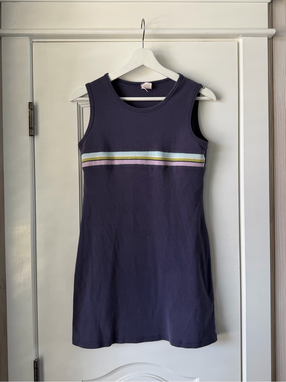 Vintage 90s Old Navy Striped 100% Cotton Tank Dress